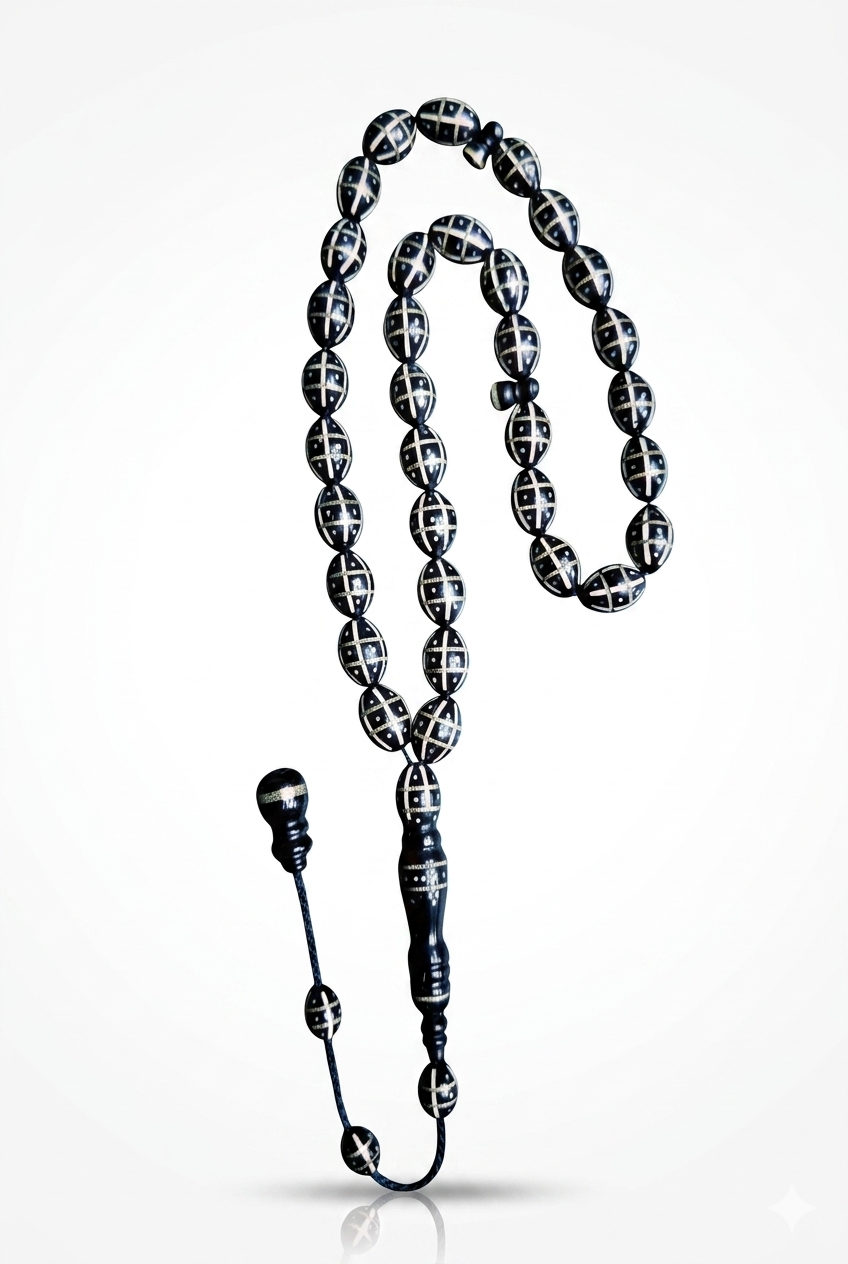 Sulemani "Evil Eye" Agate Tasbih (10mm)