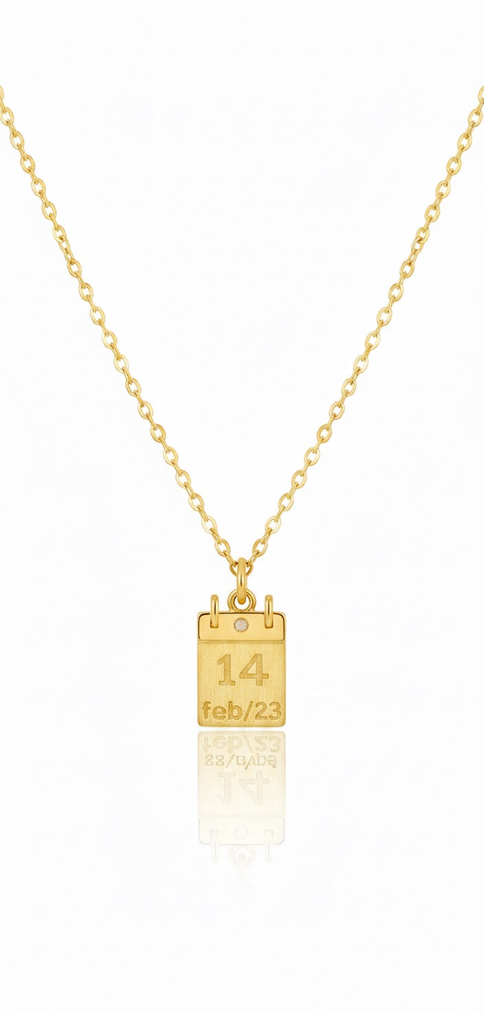 Calender Zircon Necklace