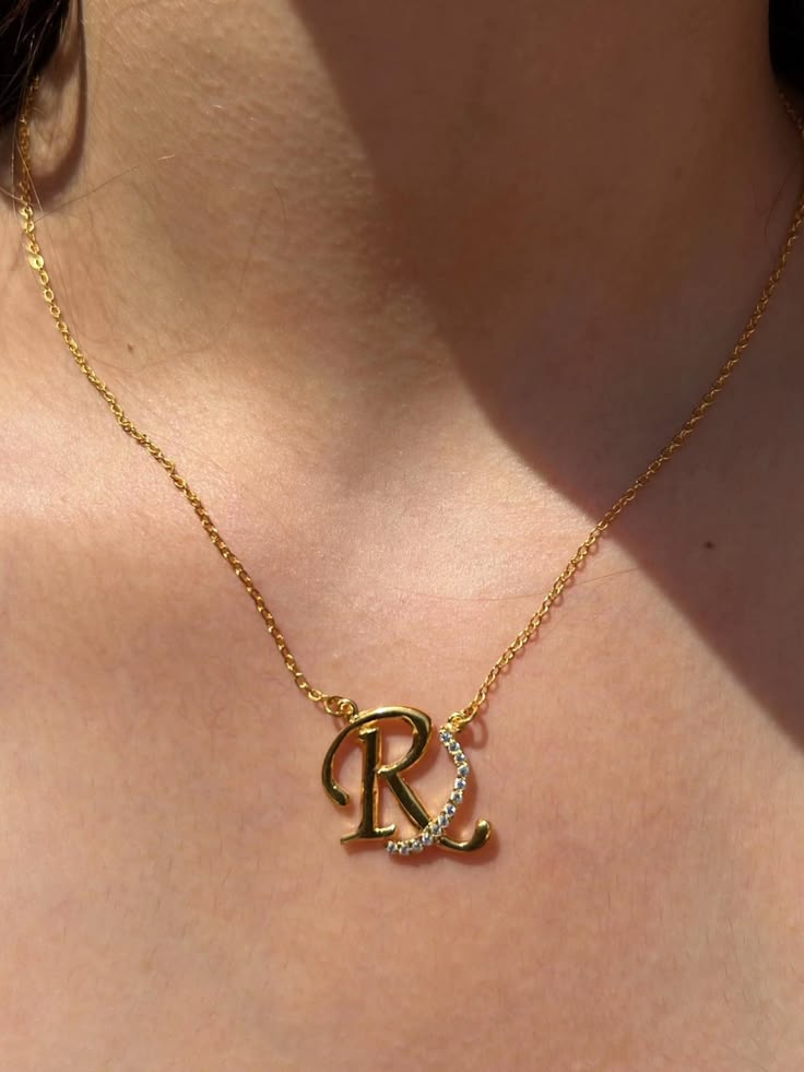 Zircon Letter Pendent