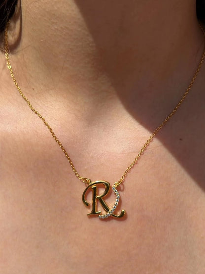 Zircon Letter Pendent