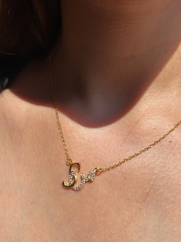 Zircon Letter Pendent
