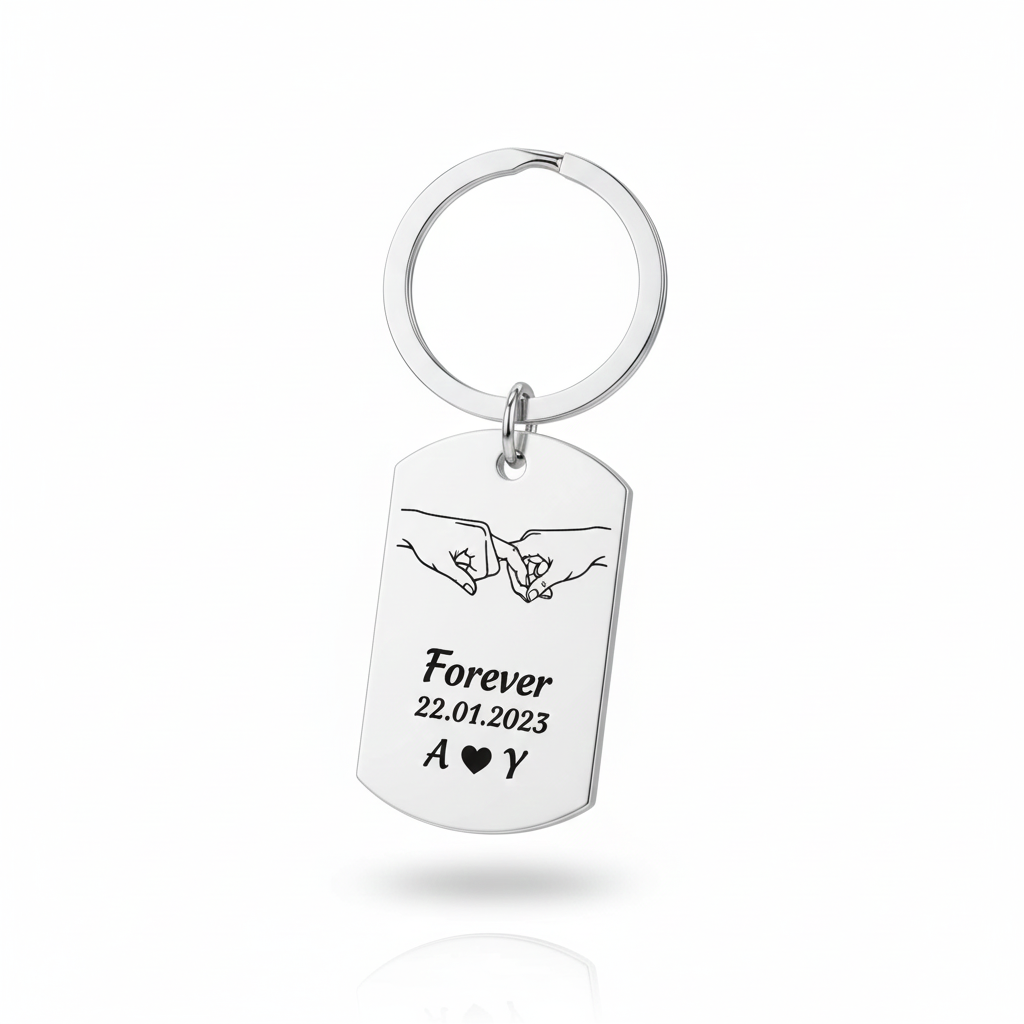 Couple ID keychain
