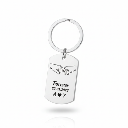 Couple ID keychain