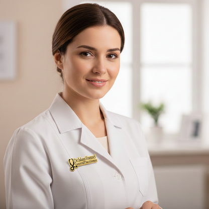 Gold Dental Medical name tag