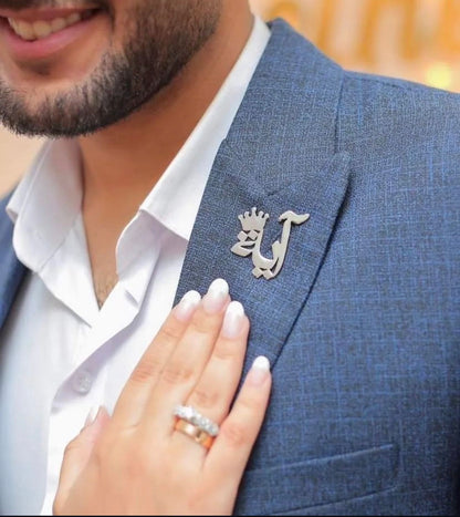 Silver Wedding pin