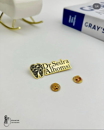 Gold Dental Medical name tag