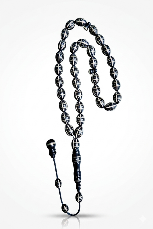 Sulemani "Evil Eye" Agate Tasbih (10mm)