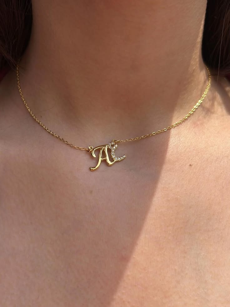 Zircon Letter Pendent