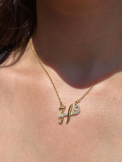 Zircon Letter Pendent