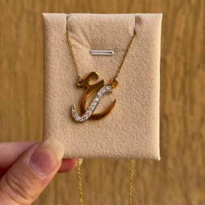 Zircon Letter Pendent