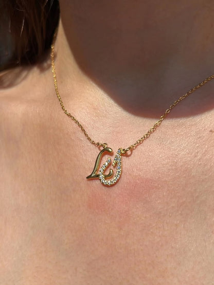 Zircon Letter Pendent