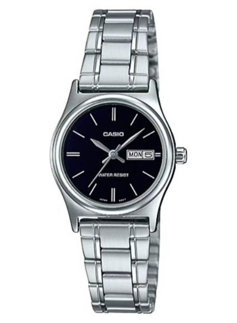 CASIO Stainless Steel Analog Watch LTP-V006D-1B2UDF - 25 mm - Silver