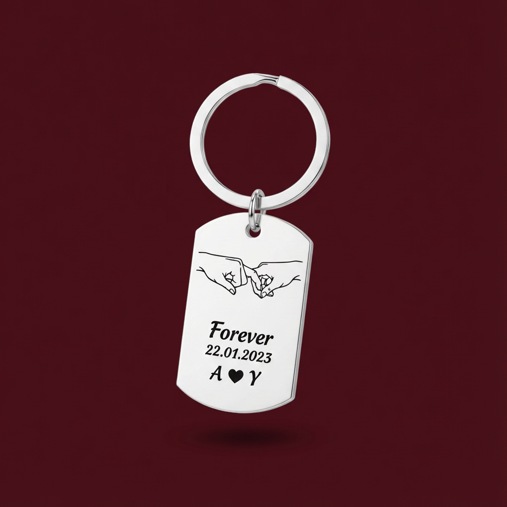 Couple ID keychain