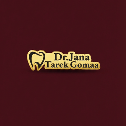 Gold Dental Medical name tag