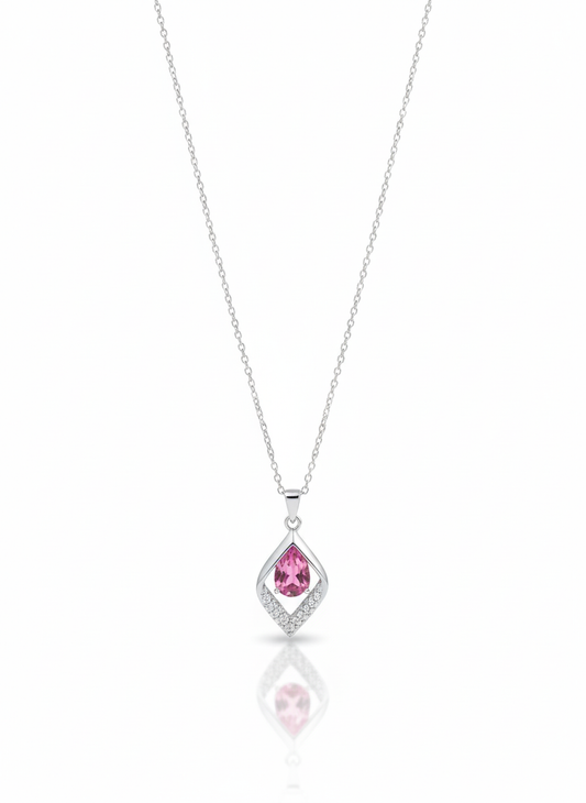 A sterling silver necklace with a single, detailed angel wing pendant, displayed against a soft neutral background.